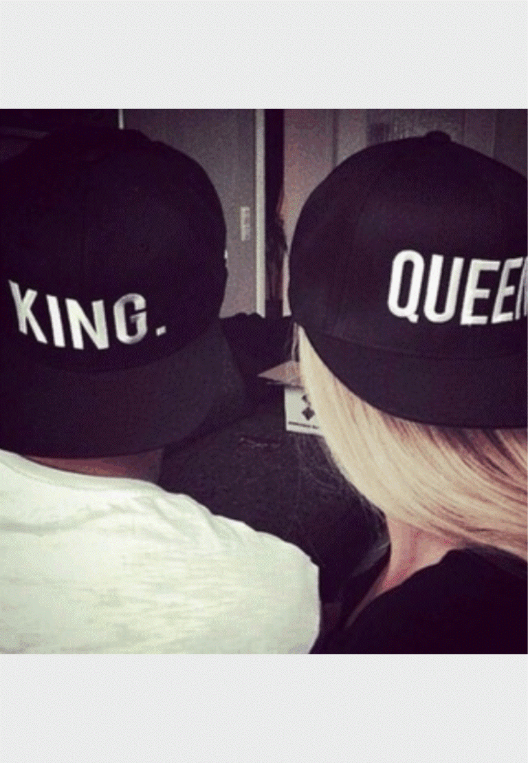 Queen. King. snapback sapka páros szettben