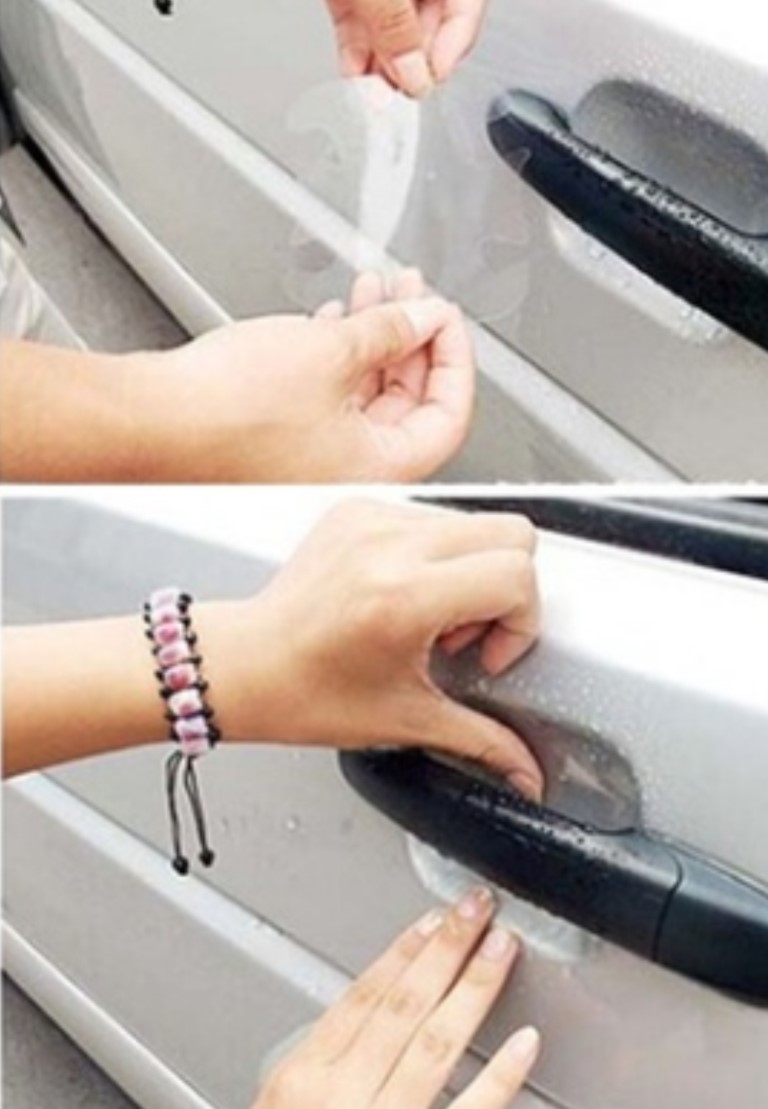 Ajtókilincs védőfólia átlátszó 4db/szett