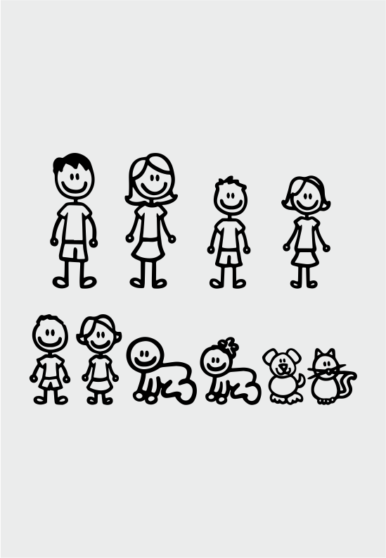 Autómatrica családi figurák kérésed szerint