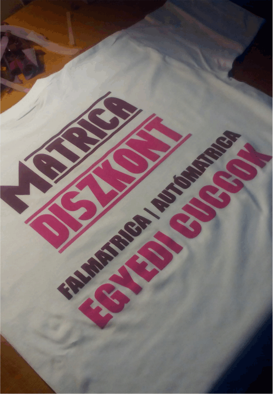 Otthon felvasalható üléshuzat vagy munkaruhamatrica egyedi kérésed szerint 