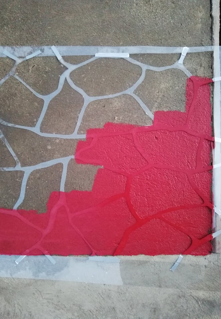 Festősablon betonstencil - járdafestés