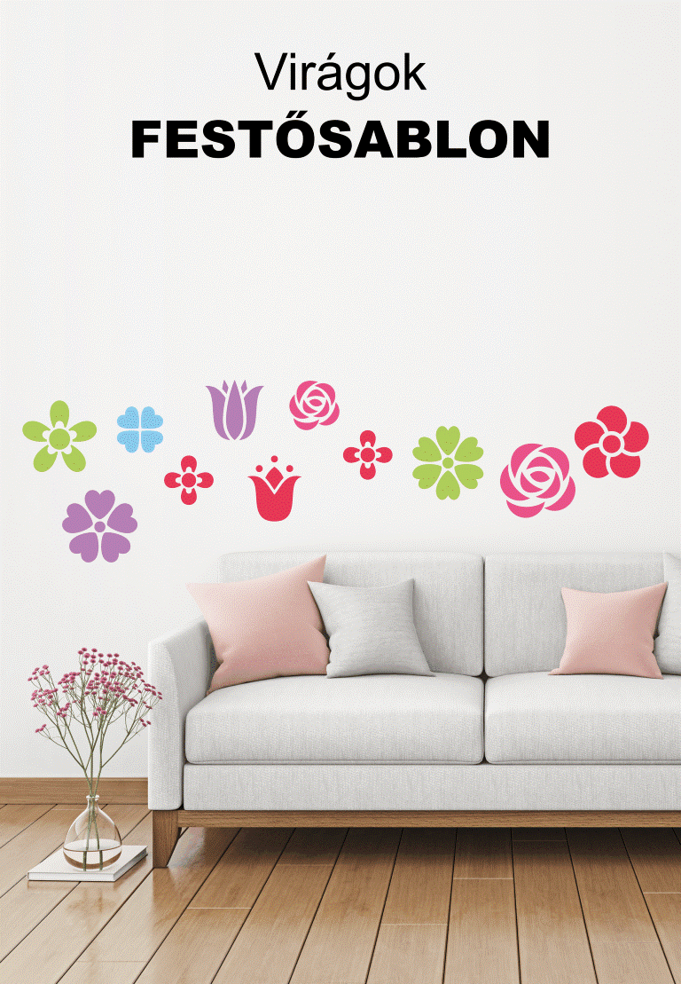 Inda futóvirág 003 festősablon